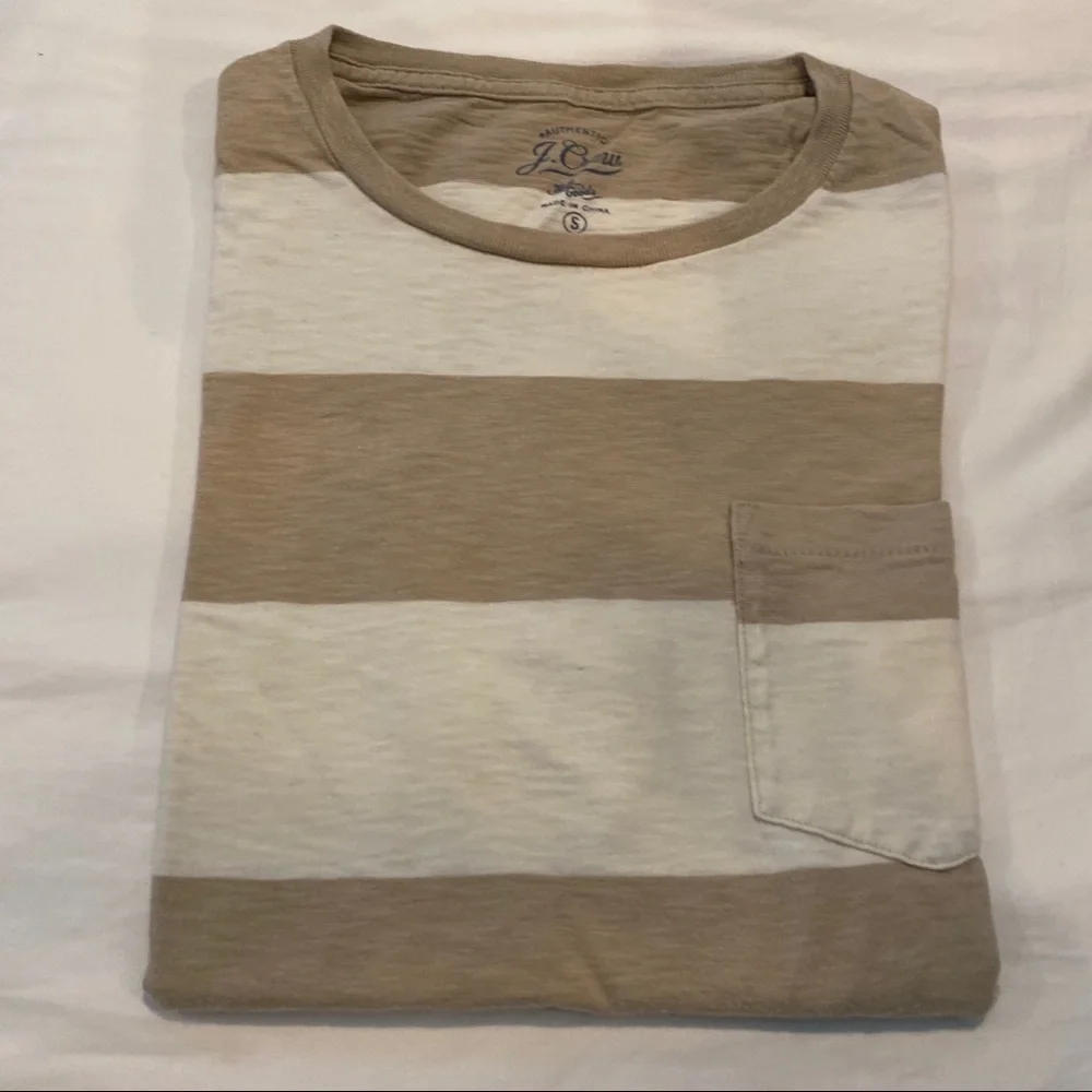 J. Crew Striped Pocket Tee